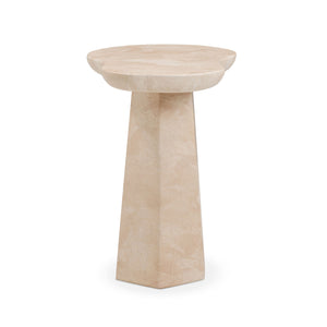 Zaya - Faux Marble Side Table - Rose