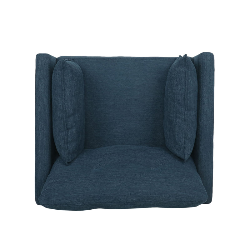Enchantica - Upholstered Fabric Club Chair With Button Tufted And 2 Accent Pillows - R&R Furniture Gallery (Fountain Valley, CA)