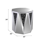 Nysa - End Table - Mirrored & Faux Crystals - R&R Furniture Gallery (Fountain Valley, CA)