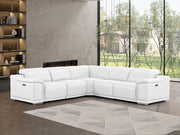 2679 - 5-Piece L-Shaped Power Reclining Sectional In Genuine Leather (3 Recliners) - R&R Furniture Gallery (Fountain Valley, CA)