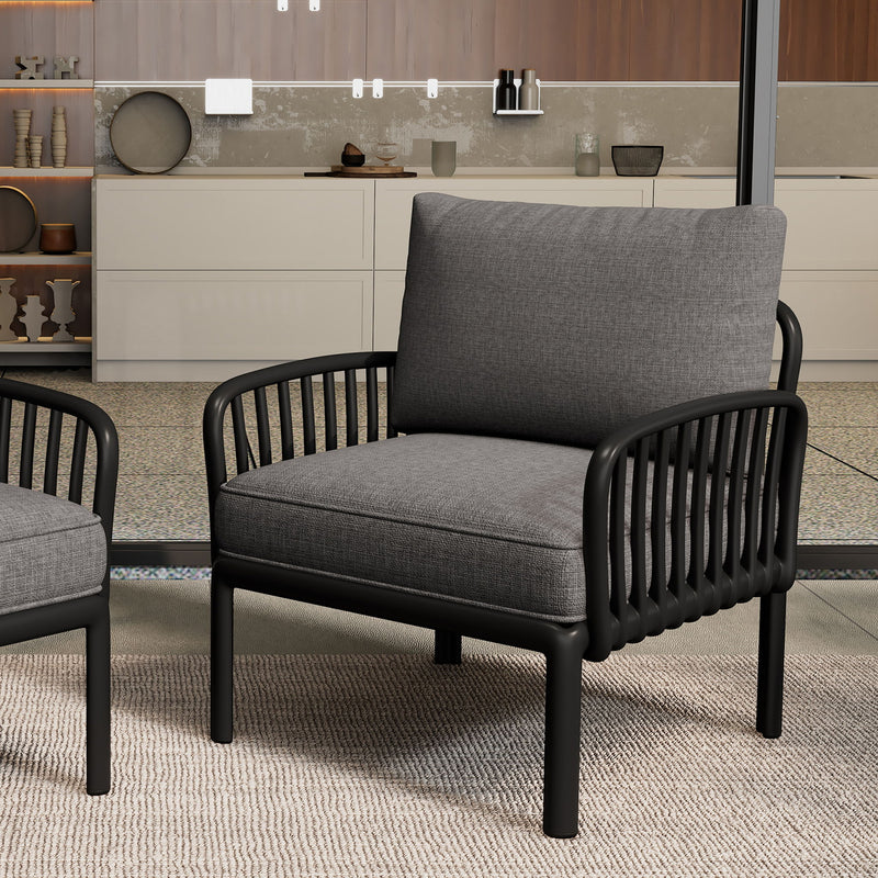 Outdoor Patio Club Chair, Waterproof Thick Cushion Deep Seating - R&R Furniture Gallery (Fountain Valley, CA)