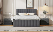 Upholstered Platform Bed With Twin Size Trundle And 3 Drawers - R&R Furniture Gallery (Fountain Valley, CA)