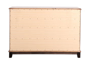 Ashford dresser by Glory Furniture in cappuccino finish, featuring multiple drawers and modern design for bedroom storage.