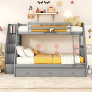 Bunk Bed With Drawers, Ladder And Storage Staircase - R&R Furniture Gallery (Fountain Valley, CA)