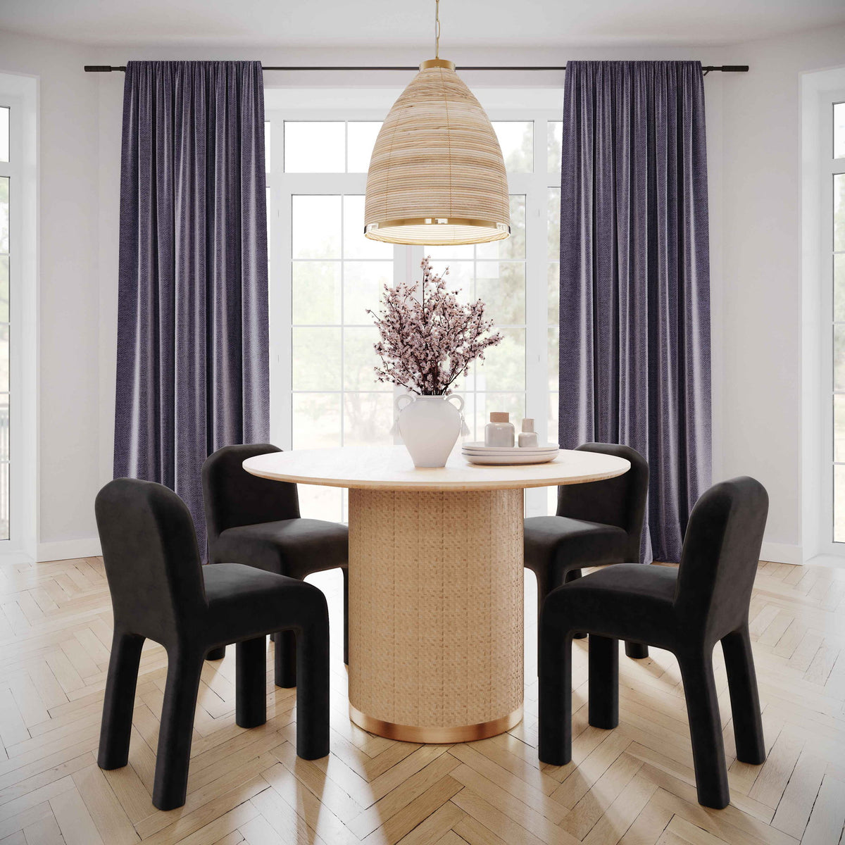 Akiba - Round Dining Table - Natural - R&R Furniture Gallery (Fountain Valley, CA)