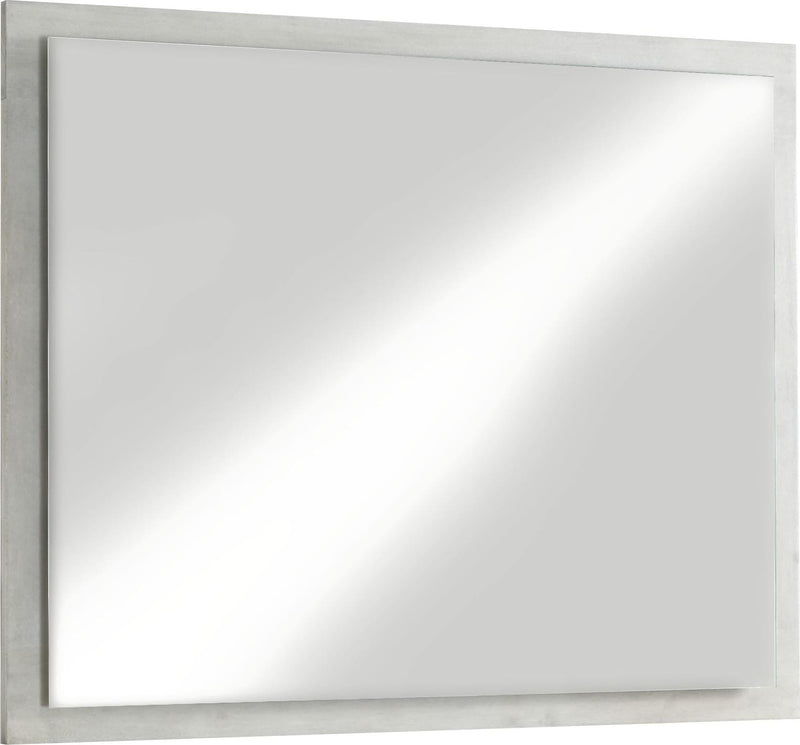 Destination Floating Glass Mirror in Cotton Grey