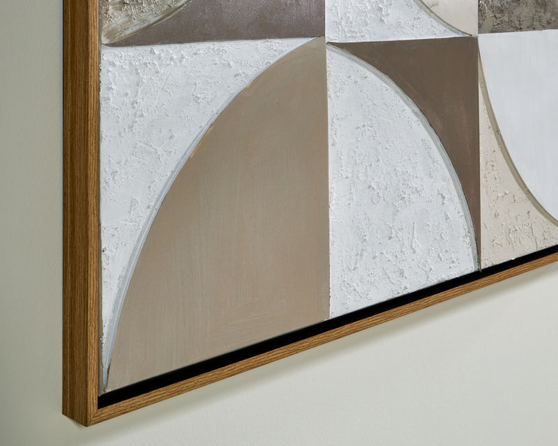 Harelman - Wall Art - Tan / Taupe / White - R&R Furniture Gallery (Fountain Valley, CA)