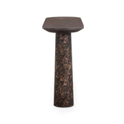Braya - Faux Emperador Marble Console Table - Dark Brown - R&R Furniture Gallery (Fountain Valley, CA)