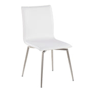 Lumi Source Fuji Mason 5-piece upholstered swivel dining set with glass tabletop, modern design for contemporary dining rooms.