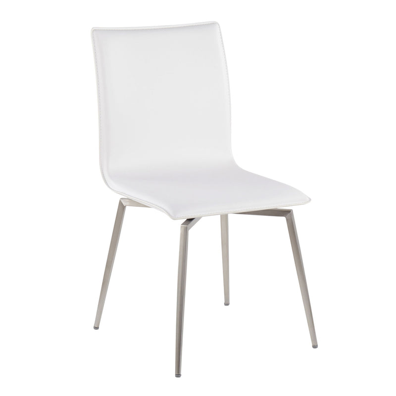 Lumi Source Fuji Mason 5-piece upholstered swivel dining set with glass tabletop, modern design for contemporary dining rooms.