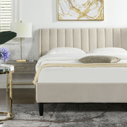 Aspen - Vertical Tufted Modern Headboard Platform Bed Set - R&R Furniture Gallery (Fountain Valley, CA)