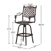 Cast Aluminum Bar Stool - Copper - R&R Furniture Gallery (Fountain Valley, CA)