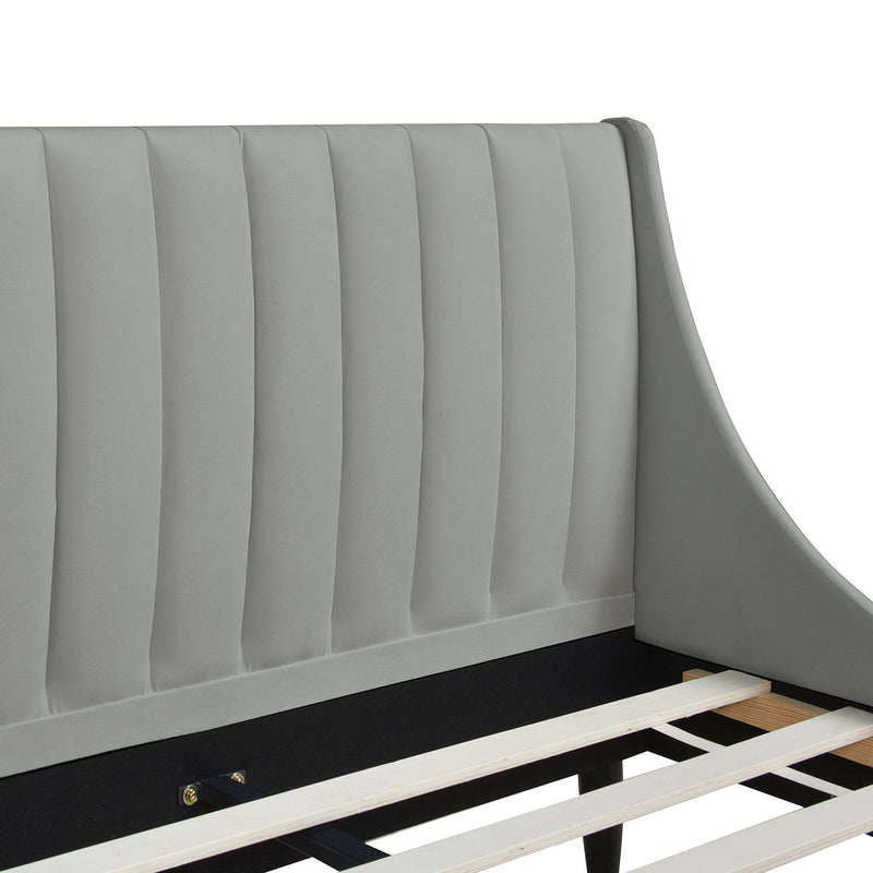 Aspen - Vertical Tufted Modern Headboard Platform Bed Set - R&R Furniture Gallery (Fountain Valley, CA)