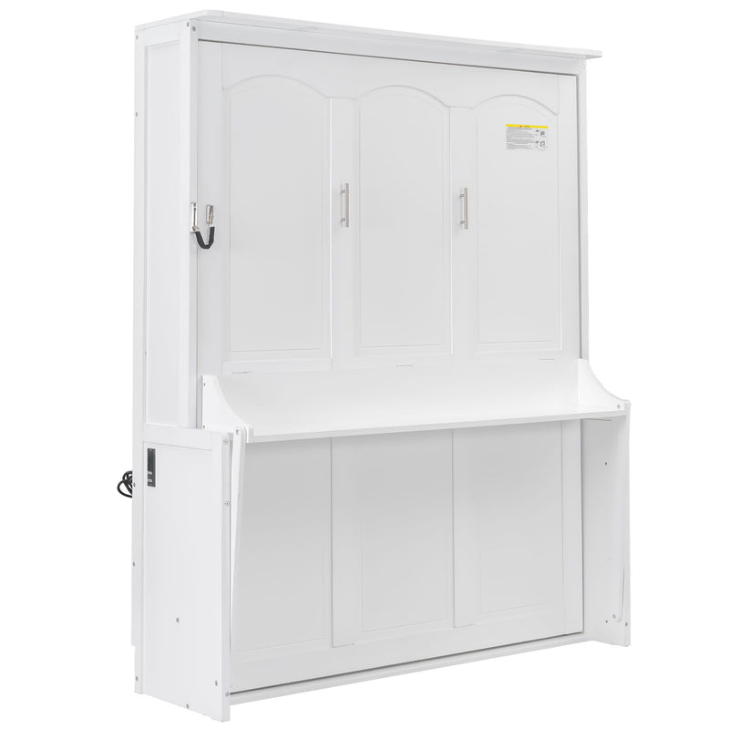 Murphy Bed With Desk, LED Lights & USB Charging Station - R&R Furniture Gallery (Fountain Valley, CA)