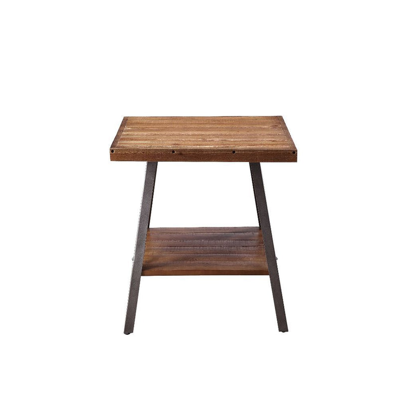 Ikram - End Table (Set of 2) - Weathered Oak & Sandy Black - R&R Furniture Gallery (Fountain Valley, CA)