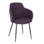 Lumi Source Boyne Industrial Side Chair with metal frame and wooden seat, modern design for dining or office spaces.