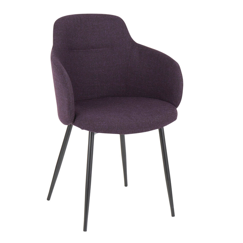 Lumi Source Boyne Industrial Side Chair with metal frame and wooden seat, modern design for dining or office spaces.