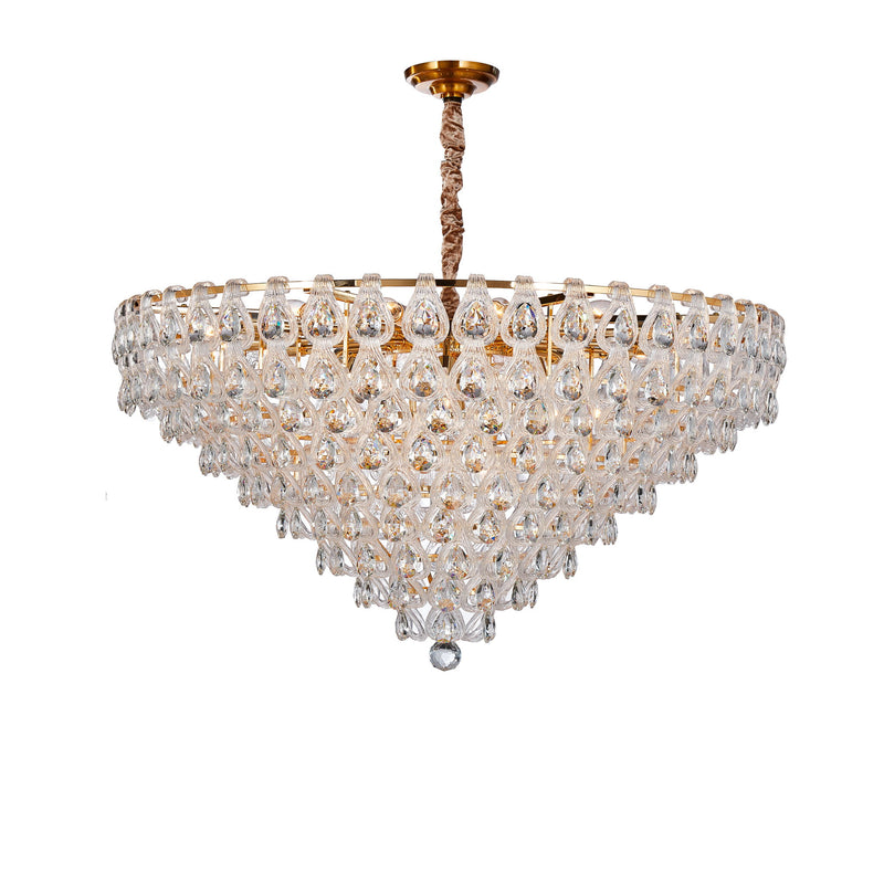Michael Amini Lighting - Gala 28-Light Round LED Chandelier - Gold