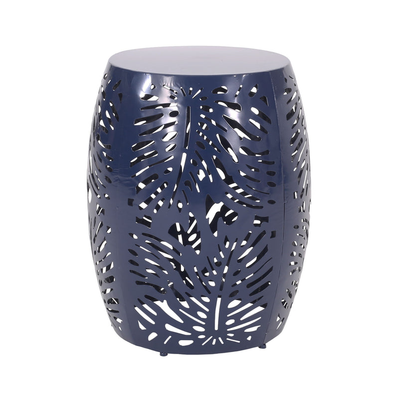 Modern metal end table by Noble House featuring a sleek large design with a contemporary style and sturdy construction.