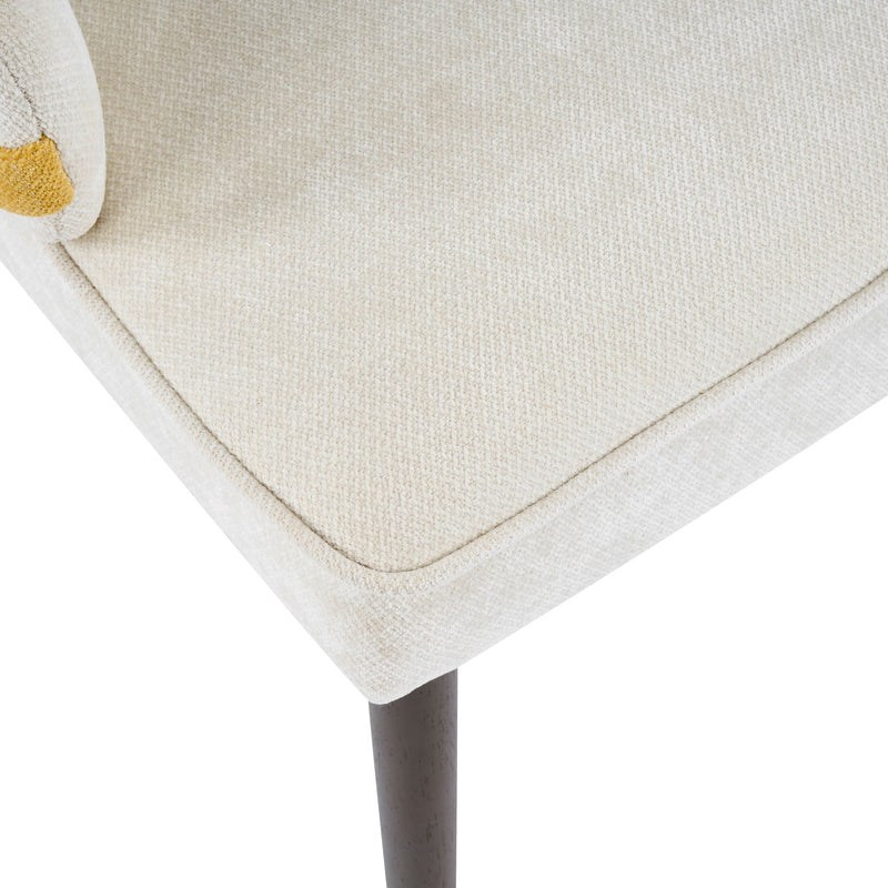 Indoor Dining Chair (Set of 2) With Sturdy Frame - Beige / Yellow - R&R Furniture Gallery (Fountain Valley, CA)