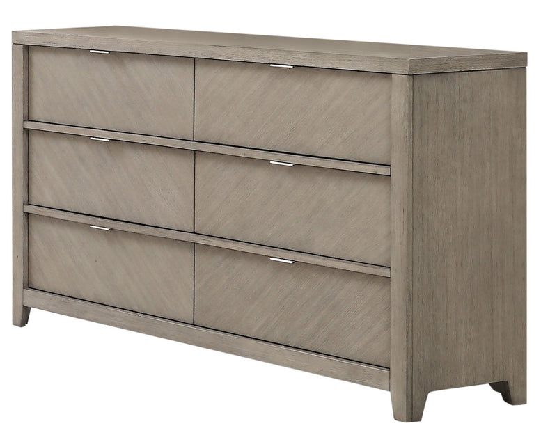 6 Drawer Dresser - Light Gray - R&R Furniture Gallery (Fountain Valley, CA)