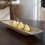 Dark brown Uttermost dough tray with a rectangular shape and textured surface, ideal for baking or serving.