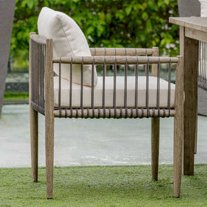 Borneo - Outdoor Dining Chair - White / Dark Gray