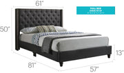 Nailhead Bed Transitional Vibrant - R&R Furniture Gallery (Fountain Valley, CA)