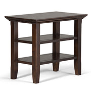 Handcrafted Acadian narrow side table by Simpli-Home, featuring a sleek wooden design perfect for small spaces.