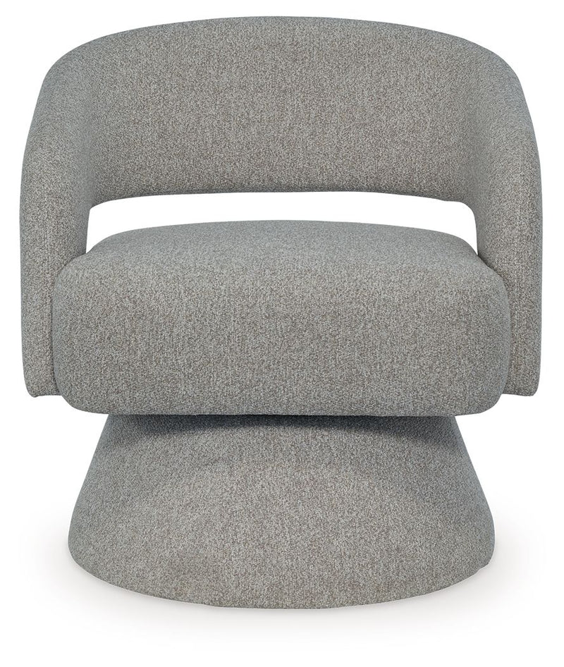 Nashkins - Swivel Accent Chair - Pebble - R&R Furniture Gallery (Fountain Valley, CA)