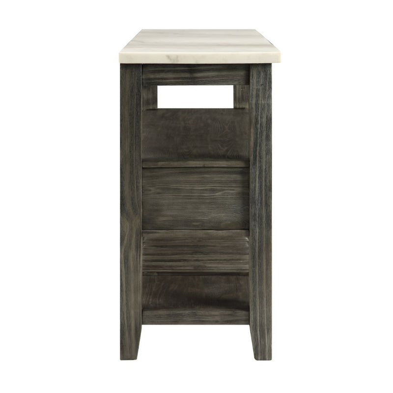 Merel - Server - White Marble Top & Gray Oak - R&R Furniture Gallery (Fountain Valley, CA)