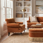 Jennifer Taylor Home Alana Lawson Accent Arm Chair with casters, stylish and comfortable seating with modern design.