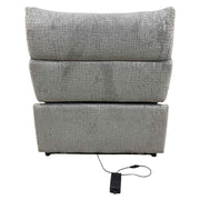 Fullar - Modular Power Motion Armless Recliner - Light Gary Chenille - R&R Furniture Gallery (Fountain Valley, CA)