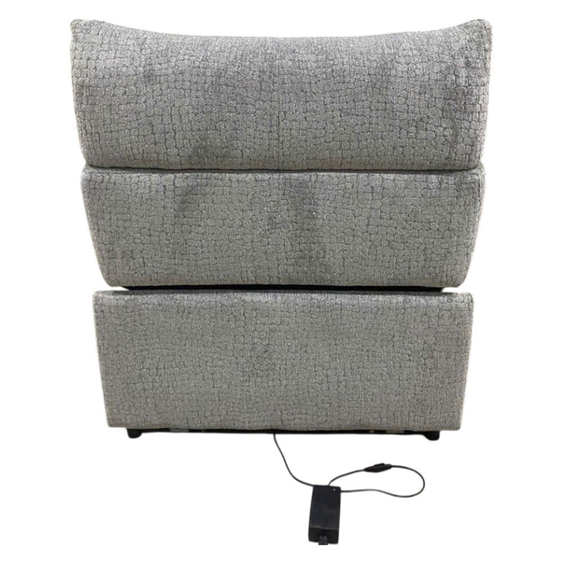 Fullar - Modular Power Motion Armless Recliner - Light Gary Chenille - R&R Furniture Gallery (Fountain Valley, CA)
