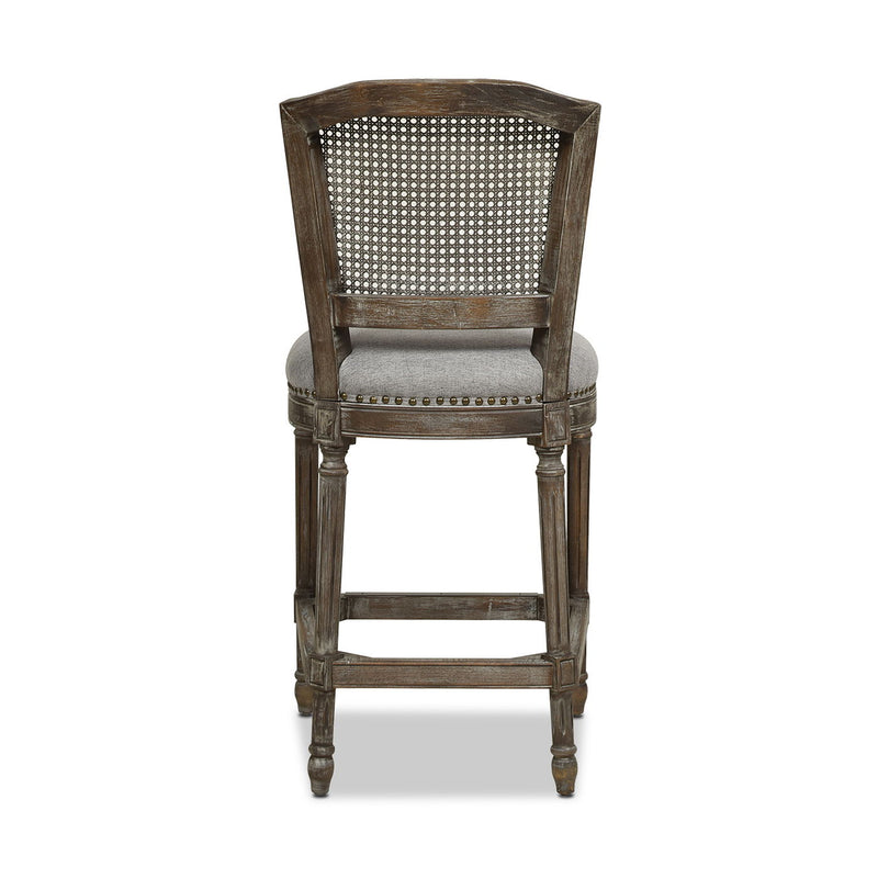 Triomphe - Rattan Wicker High Back Armless Counter Bar Stool - R&R Furniture Gallery (Fountain Valley, CA)