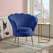 Angelina - Scalloped Back Barrel Accent Chair With Metal Legs - R&R Furniture Gallery (Fountain Valley, CA)