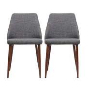 Modern Dining Chair With Iron Legs And Wood Finish - R&R Furniture Gallery (Fountain Valley, CA)