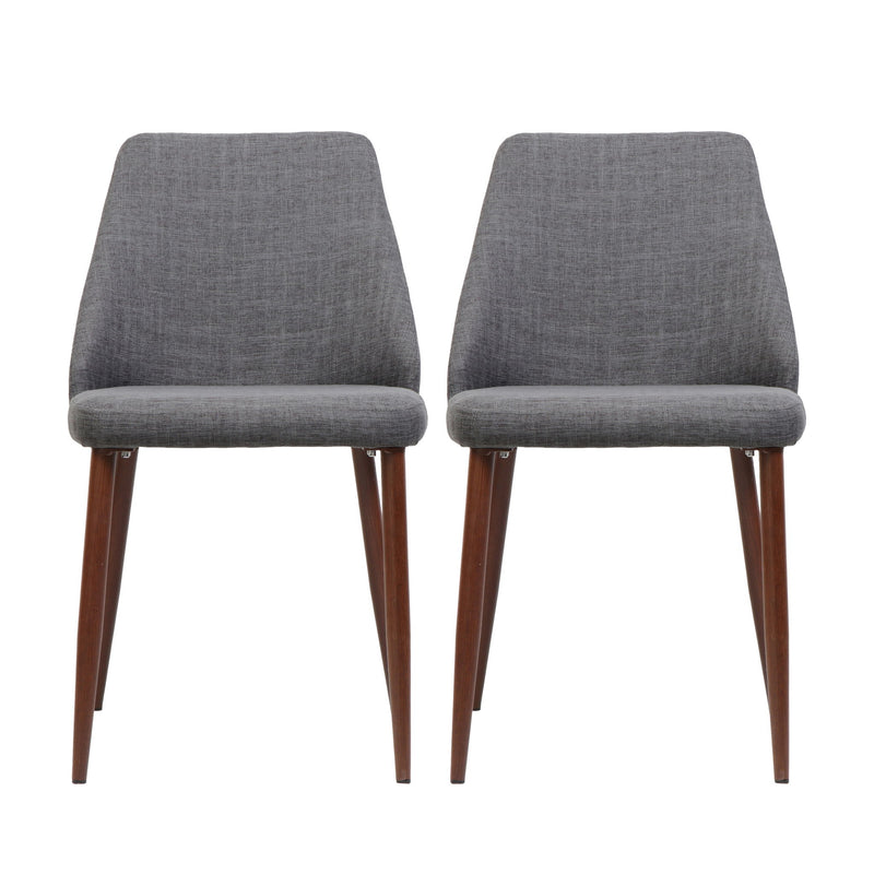 Modern Dining Chair With Iron Legs And Wood Finish - R&R Furniture Gallery (Fountain Valley, CA)