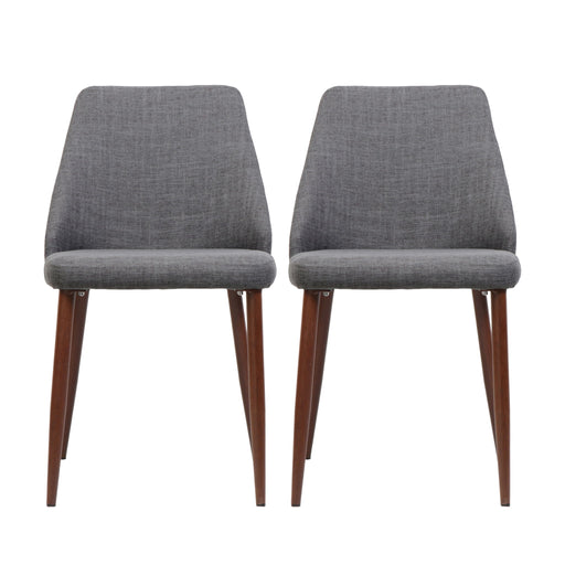 Modern Dining Chair With Iron Legs And Wood Finish - R&R Furniture Gallery (Fountain Valley, CA)