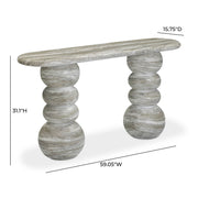 Hyre - Indoor / Outdoor Concrete Console Table - Faux Stone - R&R Furniture Gallery (Fountain Valley, CA)