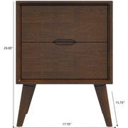 Alexandra - Night Stand With 2 Drawers - Walnut Brown - R&R Furniture Gallery (Fountain Valley, CA)