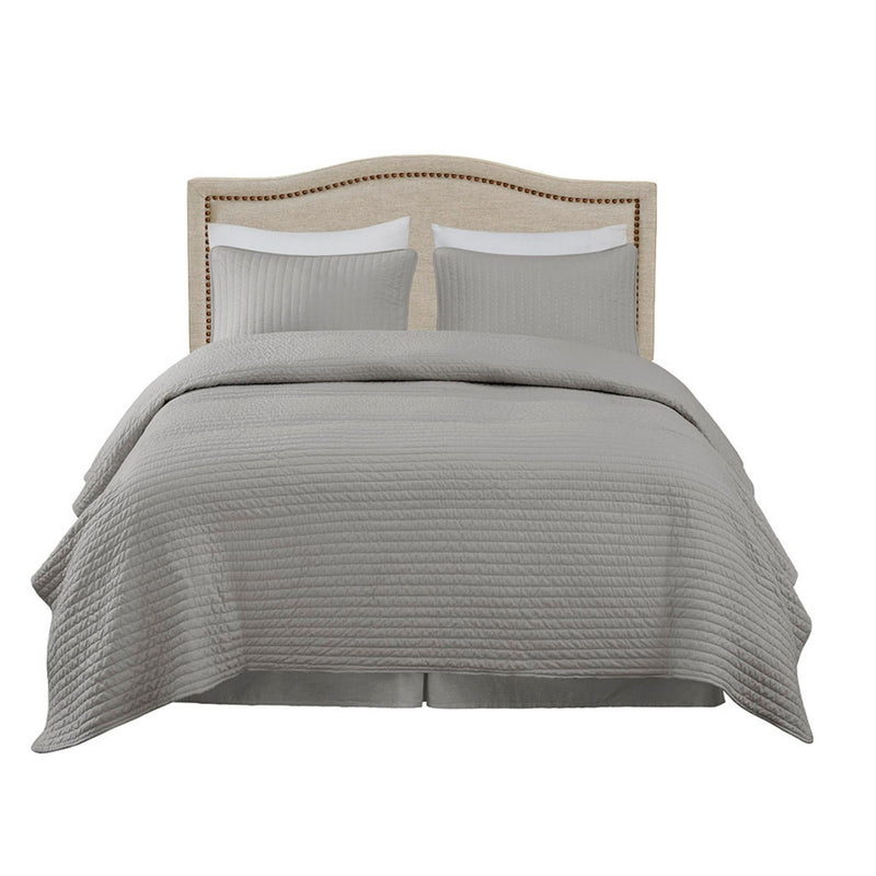 Elegant Panel Headboard With Copper Nailheads And Adjustable Metal Legs - R&R Furniture Gallery (Fountain Valley, CA)