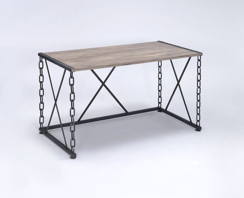 Jodie - Console Table (Same 92248) - Rustic Oak & Antique Black - R&R Furniture Gallery (Fountain Valley, CA)