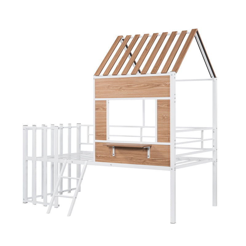 Loft Bed With Roof, Window, Guardrail, Ladder - R&R Furniture Gallery (Fountain Valley, CA)