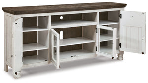 Havalance - Extra Large TV Stand - 4 Doors - Brown / Beige - R&R Furniture Gallery (Fountain Valley, CA)