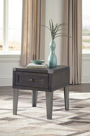 Todoe - Rectangular End Table - Dark Gray - R&R Furniture Gallery (Fountain Valley, CA)