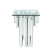 Noralie - 20" End Table With Faux Diamonds - Mirrored - R&R Furniture Gallery (Fountain Valley, CA)