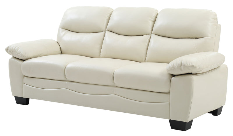 Glory Furniture Marta stationary sofa with plush cushions and modern design, showcased in a cozy living room setting.