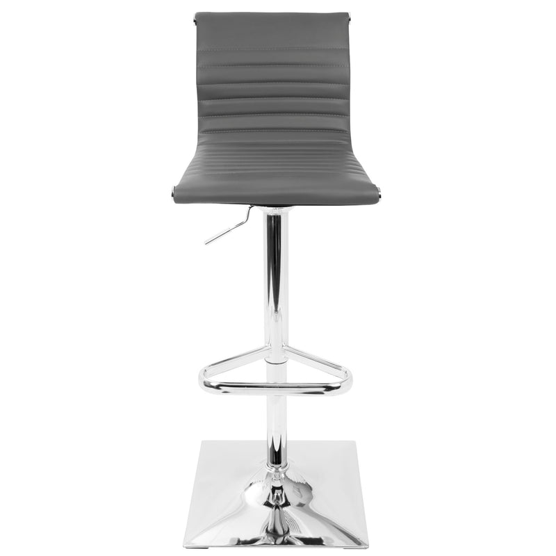 Lumi Source Masters contemporary adjustable barstool with swivel, bar height 28-30 inches, featuring a modern design with a cushioned seat.