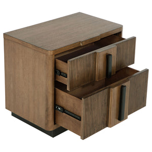 Moraga - 2 Drawer Nightstand - Ash Brown